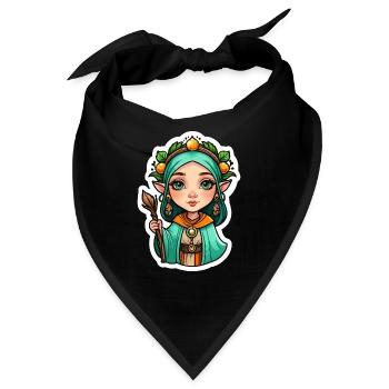 Druidin Druide Fantasy Illustration - Bandana - Schwarz - Vorne
