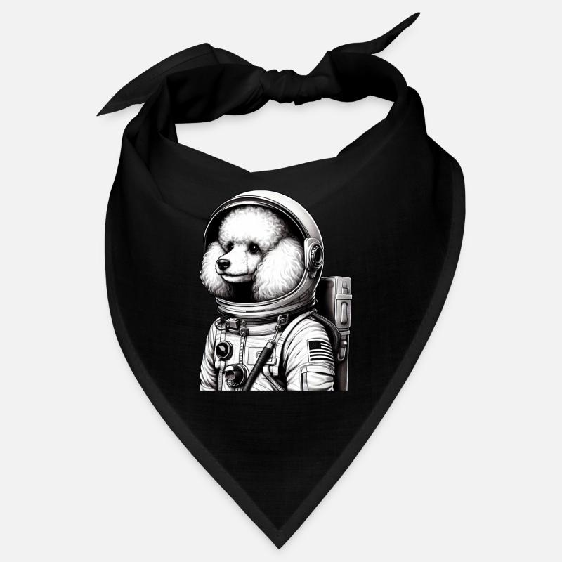 Caniche astronaute dans l’espace émerveillé Bandana