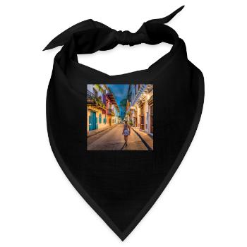 Cartagena bei Nacht - Bandana - Schwarz - Vorne