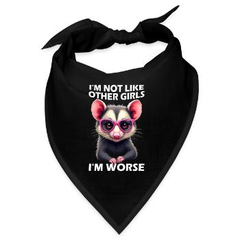 Ich bin nicht wie andere Mädchen Ich bin schlimme - Bandana - Schwarz - Vorne