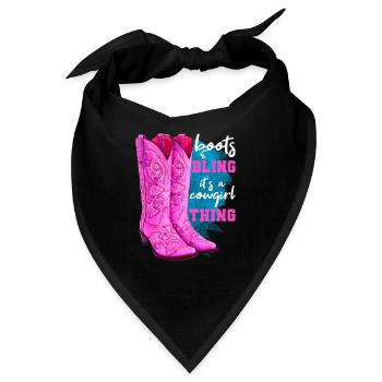 Stiefel und Bling - Bandana - Schwarz - Vorne
