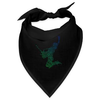 akustische gitarre Herren Damen Gitarre - Bandana - Schwarz - Vorne