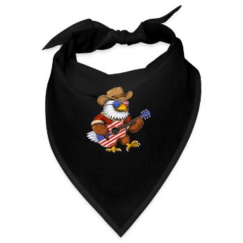 Amerikanischer Weißkopfseeadler - Bandana - Schwarz - Vorne