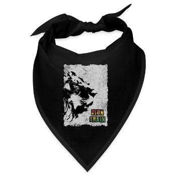 Reggae Zion Train Löwe - Bandana - Schwarz - Vorne