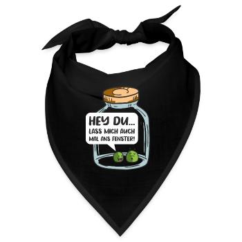 Zwei Erbsen in einem Glas, Ernährung Erbse - Bandana - Schwarz - Vorne
