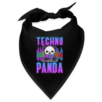 Rave Rave Musik Electro Abfeiern - Bandana - Schwarz - Vorne