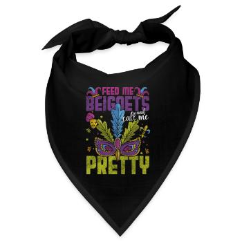 Parade Maske Bunt Perlen - Bandana - Schwarz - Vorne