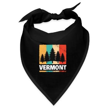 Vermont Forest Retro - Bandana - Schwarz - Vorne
