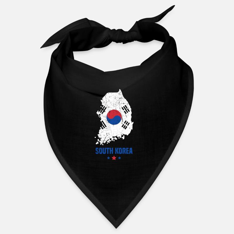Corée du Sud Drapeau sud-coréen - Bandana - noir