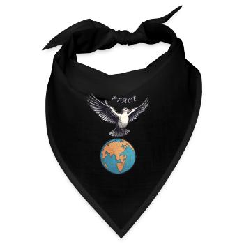 Weltfrieden auf der Erde - Bandana - Schwarz - Vorne
