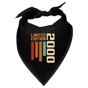 Vintage 2000 Geburtstagsgeschenk 2000 Retro 2000 - Bandana - Schwarz - Vorne