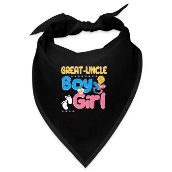 Pink or Blue Great-Uncle Loves You Best Uncle Ever - Bandana - Schwarz - Vorne