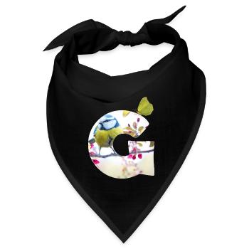 frühling vogel schmetterling g - Bandana - Schwarz - Vorne