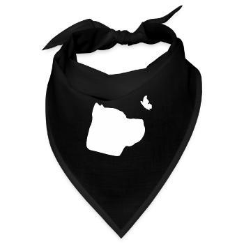 Cane Corso mit Schmetterling - Bandana - Schwarz - Vorne