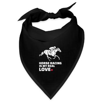 Ich Liebe Pferderennen - Bandana - Schwarz - Vorne