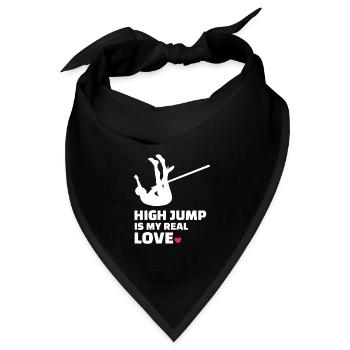 Ich Liebe Hochsprung - Bandana - Schwarz - Vorne
