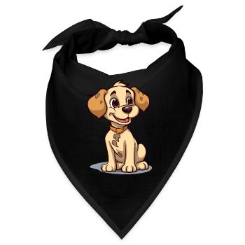 Niedliches Hundedesign für Hundebesitzer - Bandana - Schwarz - Vorne