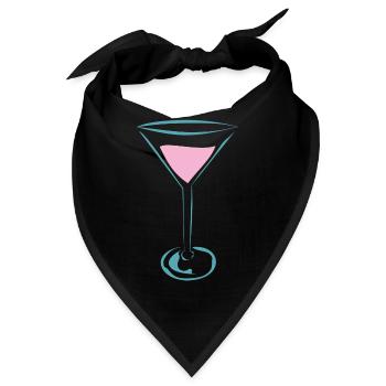 Cocktail Glas für Cocktail Fans - Bandana - Schwarz - Vorne