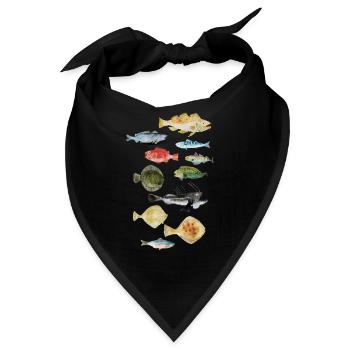 Fische aus dem Meer - Bandana - Schwarz - Vorne