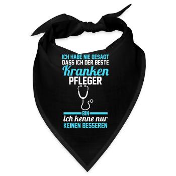 Krankenpflege Pflegekraft Krankenpfleger - Bandana - Schwarz - Vorne