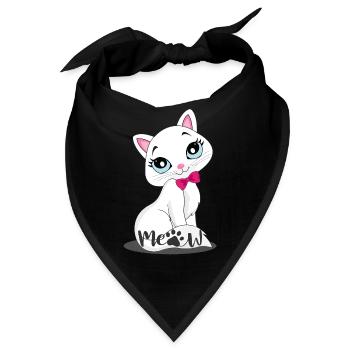 Katze meow Babykleidung Kinderkleidung - Bandana - Schwarz - Vorne