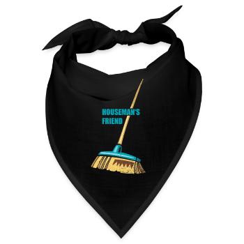 broom housemans friend | Besen - Bandana - Schwarz - Vorne