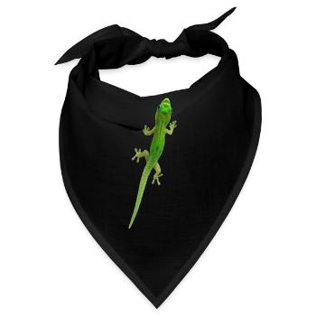 Grüner Gecko - Bandana - Schwarz - Vorne