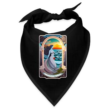 Surfen - Jugendstil - Bandana - Schwarz - Vorne
