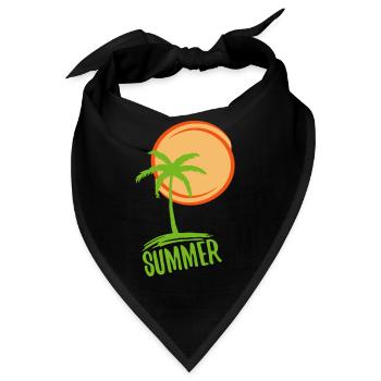 Urlaub und Sommer im Paradies - Bandana - Schwarz - Vorne