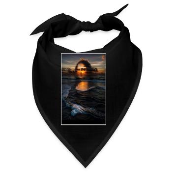 Mona-Lisa-Gemälde, wie von Nature rezensiert - Bandana - Schwarz - Vorne