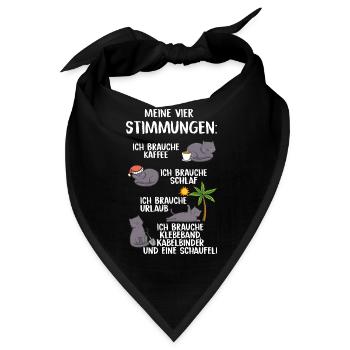Meine Vier Stimmungen - Bandana - Schwarz - Vorne