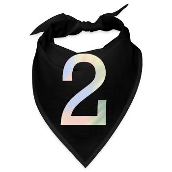 2 in pastellfarben - Bandana - Schwarz - Vorne