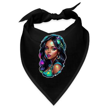Afro Frau - Schönheit - Bandana - Schwarz - Vorne