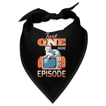 Katze auf dem Fernseher - Bandana - Schwarz - Vorne