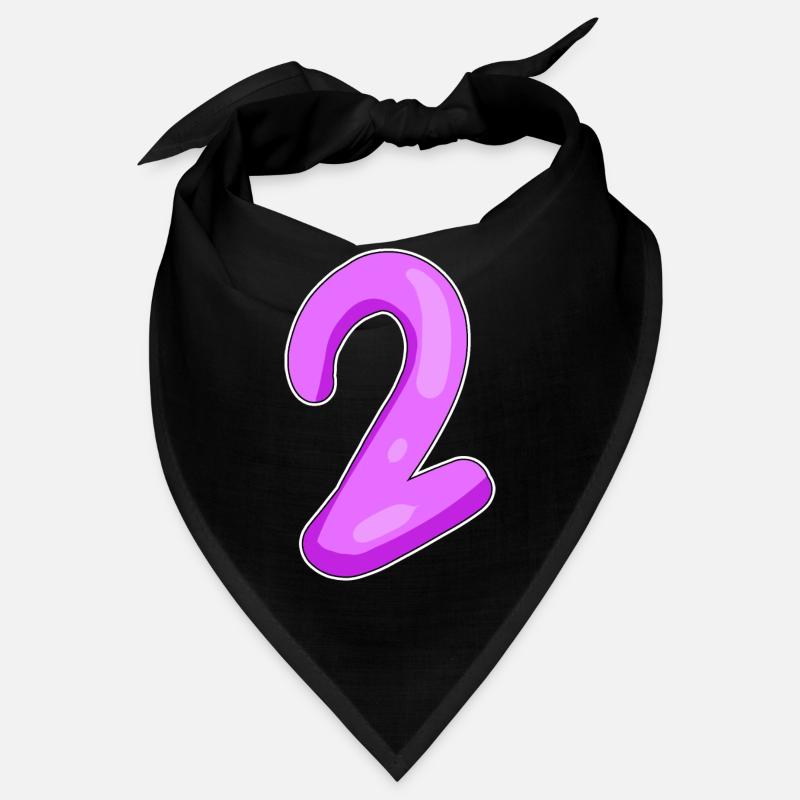 Zwei - 2 - Nummer Zahl Bandana