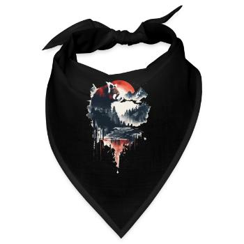 Roter Panda - Bandana - Schwarz - Vorne