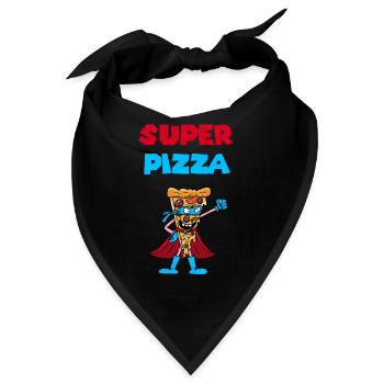 Tolle Pizza - Bandana - Schwarz - Vorne