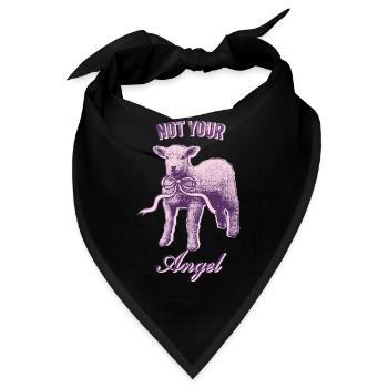 Ästhetisches Lamm – Rebellisch & Süß - Bandana - Schwarz - Vorne