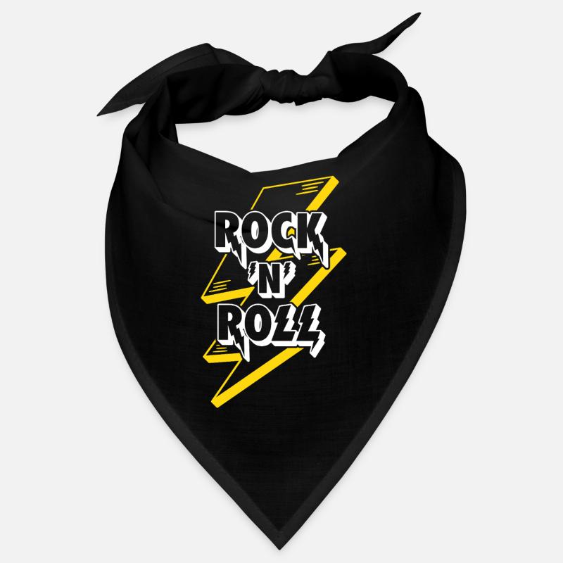 Logo texte rock’n’roll avec éclair Bandana