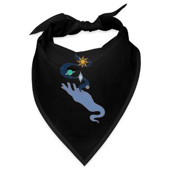Universe in hand colour - Bandana - Schwarz - Vorne