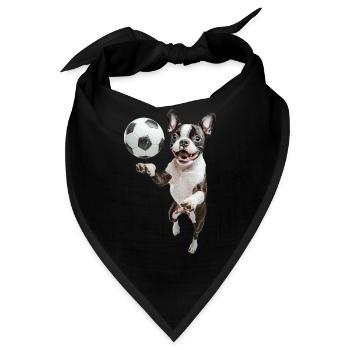 Boston Terrier - Bandana - Schwarz - Vorne
