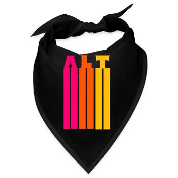Chor - Alt Stimme Retro Streifen - Bandana - Schwarz - Vorne