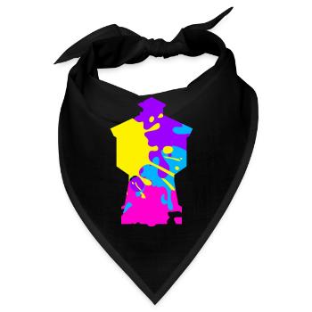 Wasserturm Langeoog bunt - Bandana - Schwarz - Vorne