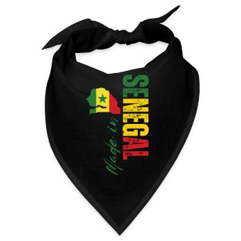 Hergestellt in Senegal, vertikales Design - Bandana - Schwarz - Vorne