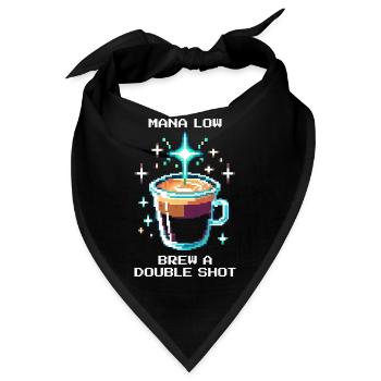 Mana low? Doppelten Shot brühen | Espresso - Bandana - Schwarz - Vorne