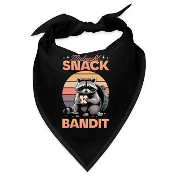 Funny Raccoon - Bandana - Schwarz - Vorne