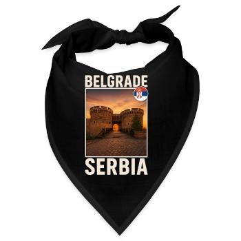 Belgrad Serbien - Bandana - Schwarz - Vorne