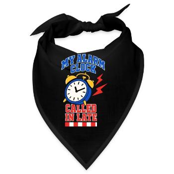 Wecker hat sich verspätet - Bandana - Schwarz - Vorne