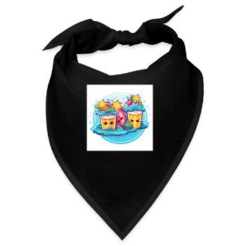Cheerful Pool Party with Inflatable Fun - Bandana - Schwarz - Vorne