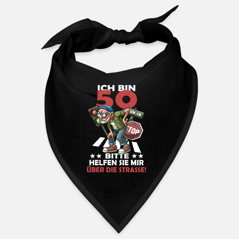 ICH BIN 50 BITTE HELFEN SIE MIR ÜBER DIE STRASSE - Bandana - Schwarz